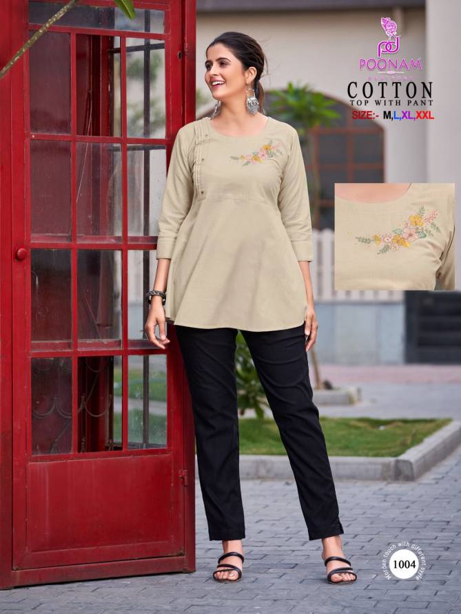 Poonam Cotton Ladies Top With Bottom Catalog